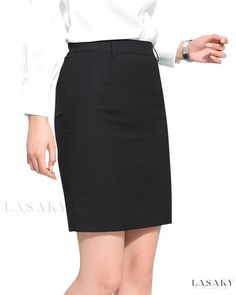 Lasaky - Premium High-Waisted Black Utility Skirt featuring Elastic Waistband and Stylish Belt Utility Skirt, Skirt With Elastic Waistband, Elegant Skirt, Body Con Skirt, Color Fabric, Types Of Skirts, Short Skirt, Olivia Mark, Black Belt