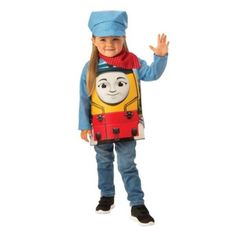 Toddler Girls Halloween Costume Brand New With Tags Size 2t/3t Or 3t/4t Thomas And Friends Rebecca: Go On Many Fun Adventures With All The Other Engines That Live On Island Of Sodor When You're Wearing This Fun Costume! 3 Piece Set Includes: Tunic, Hat & Scarf Long-Sleeved Tunic Fastens With Velcro At Back Of Neck Tunic Has Foam Front With Printed Image Of Rebecca Hat Has Velcro Size-Adjustment Band At Back Tie 17" Square Scarf As Desired Stock Pics Are For Viewing Purposes Only Train Costume, Halloween Costume Toddler Girl, Toddler Girl Halloween, Friend Costumes, Halloween Costumes Friends, Toddler Halloween Costumes, Up Costumes, Toddler Costumes, Girl Halloween