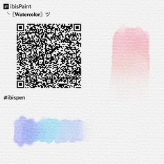 an image of a qr code on a cell phone screen with the text, bilspaintt watercolor