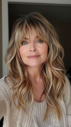 "Elegant Transformations: Gorgeous Hairstyles and Haircuts for Women Over 50. Rediscover Your Radiance! Timeless Looks for Timeless Beauty. Haircuts For Medium Length Hair, Haircuts For Women Over 50, Layered Haircuts For Medium Hair, Gorgeous Hairstyles, Hairstyles And Haircuts, Bangs With Medium Hair, Hair Affair, Long Hair With Bangs