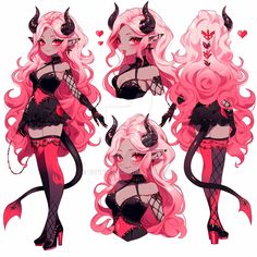 Succubus Character Design, Succubus Outfit Ideas, Helluva Boss Succubus Oc, Cupid Character Design, Cute Female Oc, Incubus Oc, Succubus Design, Cute Succubus, Cupid Oc