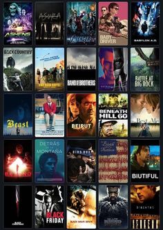 many movies are being displayed in this screen shot, with the title and titles below them