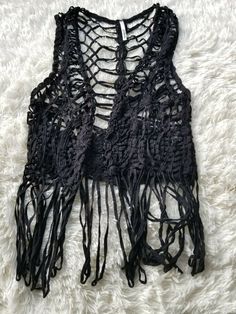 Women’s PETROL Sleeveless Black Lace Cardigan, Size S/M. Condition is Pre-owned. Shipped with USPS First Class Package. Black Cotton Beach Vest, Black Knit Tank Top For The Beach, Black Knit Tank Top For Beach, Black Cotton Sweater Vest For Summer, Black Vest Top For Festival, Black Cotton Festival Vest, Black Sleeveless Festival Vest, Black Sleeveless Knit Crochet Top, Black Sleeveless Crochet Knit Top