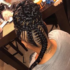 Recent Hairstyles, Trendy Braided Hairstyles, Latest Braided Hairstyles, Creative Hair Color, Long Box Braids, Braided Ponytail Hairstyles, Hair 2018, Natural Hair Styles Easy, Natural Hair Tips