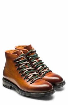 Brunello Cucinelli Mountain Hiker Boot (Men) | Nordstrom Mens Leather Boots, Leather Boot, Lug Sole, Brunello Cucinelli, Polished Look, Boots Men, Leather Boots, Calf Skin, Nordstrom