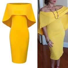 Nwt Grace Karin Bright Yellow Batwing Cape Off The Shoulder Formal Dress Large Size: Large. See Measurements Chart From Their Website Bright Yellow! Perfect Yellow Dress. Very Flattering. Has A Little Stretch To It. Side Zipper. Layered. Retail: $129 Elegant Yellow Stretch Mini Dress, Yellow Stretch Midi Dress, Elegant Yellow Bodycon Dress, Elegant Yellow Stretch Midi Dress, Elegant Stretch Yellow Midi Dress, Elegant Yellow Stretch Bodycon Dress, Yellow Stretch Elegant Bodycon Dress, Elegant Yellow Stretch Dress, Elegant Stretch Yellow Dress