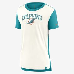 This Miami Dolphins T-Shirt features a bold team design and soft tri-blend fabric to help get you ready for game day. Vintage Miami, Nfl Miami Dolphins, Team Design, Nfl T Shirts, Nike Nfl, Color Aqua, Miami Dolphins, Game Day, Dolphins