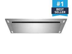 stainless steel range hood with 1 best seller sign above it and the words best seller below