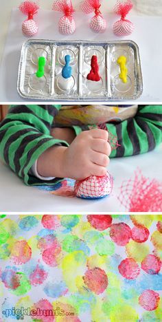 the process to make an art project for toddlers