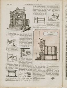 an old book with instructions on how to build a fireplace and other things in it