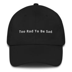 DESCRIPTION - That's right Dad hat's aren't just for dads anymore! With an adjustable strap and a curved visor this embroidered Dad hat will give you all the vibes. Feels Like - Victory (If it were in hat form) DETAILS - Adjustable strap with locking buckle Unisex Black Dad Hat With Letter Print And Curved Bill, Trendy Black Dad Hat With Curved Bill, Adjustable Dad Hat With Curved Visor For Streetwear, Adjustable Hat With Letter Print And Curved Visor, Adjustable Curved Bill Dad Hat For Streetwear, Adjustable Curved Visor Hat With Letter Print, Black Dad Hat With Curved Bill, Trendy Adjustable Dad Hat With Letter Print, Adjustable Letter Print Dad Hat For Streetwear