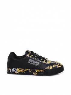 Versace Jeans Couture shoes Luxury Sneakers With Leather Sole And Flat Heel, Luxury Sneakers With Rubber Sole, Designer Sneakers With Rubber Sole, Designer Sneakers With Rubber Sole And Round Toe, Designer Custom Sneakers With Textured Sole And Round Toe, Luxury Low-top Synthetic Sneakers, Designer Sneakers With Branded Heel Counter, Ysl Sandals, Fendi Wallet On Chain