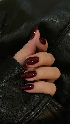 Red Summer Nails, Dark Red Nails, Wine Nails, Maroon Nails, Cherry Wine, Cherry Nails, Her Nails, Red Nail Polish, Red Nail