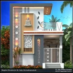 this is an artist's rendering of a modern style house in the tropical area