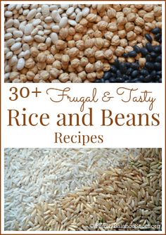 rice and beans with the title 20 frugal & tasty rice and beans recipes