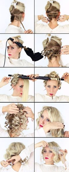 Gatsby Hair Tutorial, Flapper Christmas, Gatsby Makeup, 1920 Hair, Great Gatsby Hairstyles