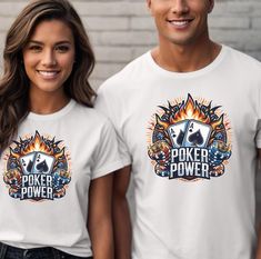 👕 Our Poker Power T-Shirt is perfect for all poker lovers! This unisex shirt is made from 100% soft ring-spun cotton and offers unmatched comfort for any occasion. This poker shirt combines style and fun, whether at a casino, hosting a poker night, or just relaxing at home. Its classic fit and ribbed neckline are designed to keep you looking great while you enjoy your favorite card games. 👕 This trendy casino shirt features a unique poker card-themed design, making it a great conversation starter. Ethically produced with high-quality materials, it ensures durability and comfort. Available in various colors, including Heather and Sport Grey options, it's a must-have for anyone who loves gambling and fun. Get ready to show off your poker passion in style with our Poker Playing Card T-Shirt Poker Party Shirt, Poker Birthday Shirt, Poker Card, Poker Night, Great Conversation Starters, Playing Card, Ribbed Neckline, Unisex Shirt, Poker