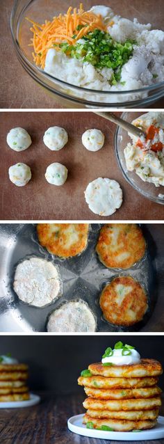 some food that is sitting on top of a pan and in front of other foods