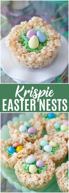 krispy kreme easter nest cookies on a plate