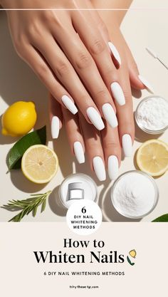 How to Whiten Nails: 6 DIY Nail Whitening Methods How To Whiten Nails, Nail Whitening, Bright Nails, Boost Your Confidence, Diy Nails, Nail Care, Confidence, Nails, Health