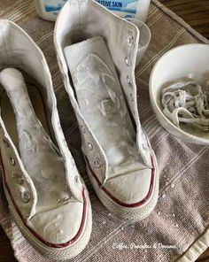 How to Clean Converse and Canvas Shoes - Coffee, Pancakes & Dreams Dirty Converse, Tan Converse