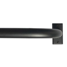 a black door handle on a white background