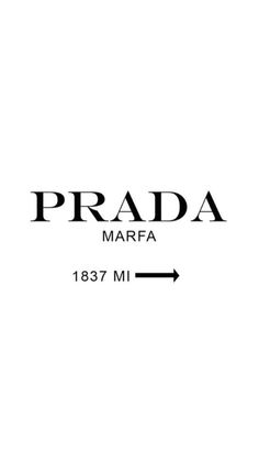 the prada marfa logo on a white background