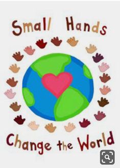 small hands change the world sticker