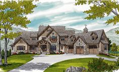 this is an artist's rendering of these luxury home plans