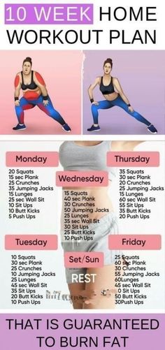 Home workout plan 10 Week Workout, Workout Morning, Home Workout Plan, Weekly Workout Plans, Fitness Home, Workout Plan For Women, Physical Exercise, Workout Plan Gym