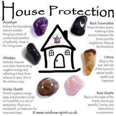 Types Of Rocks, House Protection, Crystal Healing Chart, Spiritual Crystals, Protection Crystals, Herbal Magic, Crystal Healing Stones, Crystal Magic, Crystal Meanings