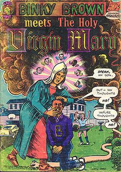 an old comic book cover with a man being hugged by a woman in the background