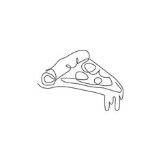 a line drawing of a slice of pizza