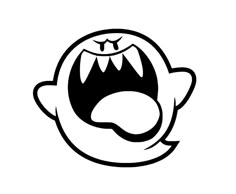 the head of an angry monster with its mouth open