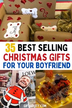 christmas gifts for boyfriends with the words, best selling christmas gifts for your boyfriend