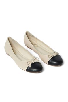 Soraya Ballet Flats Nude With Black Toe Cap Shoes Classic Beige Slip-on Ballet Flats, Elegant Ballet Flats With Ortholite Insole, Elegant Slip-on Ballet Flats With Arch Support, Classic Cream Ballet Flats With Round Toe, Elegant Ballet Flats With Arch Support, Elegant Slip-on Ballet Flats With Ortholite Insole, Elegant Flats With Arch Support And Round Toe, Classic Beige Ballet Flats With Removable Insole, Classic Ballet Flats With Cushioned Footbed