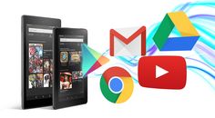 two smartphones with the google logo next to it and an image of movies on them