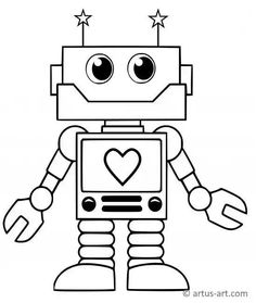 Robots Coloring Pages, Free Coloring Pages Printables, Disney Coloring Pages Printables, Boy Coloring