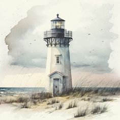 Lighthouse 2 Poster Print - Riley B-VARPDXRB0160 Image 1 The Lighthouse Still, The Lighthouse Movie Art, The Lighthouse Poster, Lighthouse Digital Art, Bass Harbor Lighthouse, Fine Arts Posters, Paper Stock, Lighthouse, Posters Art Prints