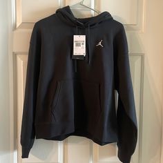 Jordan Sweatshirt Loose Fit Xs, New With Tags Never Worn White Jordan Hoodie, Gray And White Jordans, Nike Hoodies For Women, Jordan Sweatshirt, White Jordans, Jordans Women, Jordan Black, Black Zip Ups, Nike Hoodie