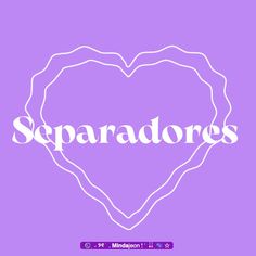 a heart shaped frame with the word sparadores written in white on a purple background