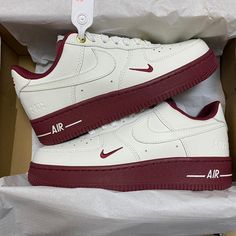 Airforce Shoes Collection, Tennis Nike Air Force Rojos, Classic Red Nike Custom Sneakers, Luxury Red Nike Air Force 1 For Streetwear, Luxury Red Nike Custom Sneakers, Nike Sneakers Mens, Louis Vuitton Sneakers