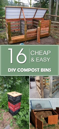 six different types of diy compost bins