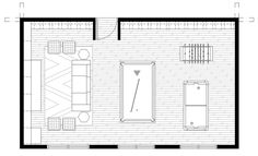 a floor plan for a small living room