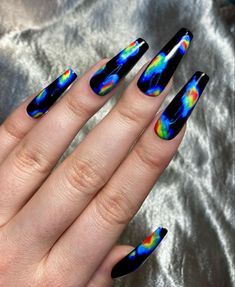 Map Nails, Thermal Nails, Hippie Nails, Goth Nails, Grunge Nails, Fire Nails, Funky Nails, Pretty Acrylic Nails