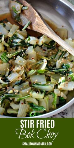 Easy Healthy Side Dishes, Small Town Woman, Chinese Vegetables, Best Chinese Food, Authentic Chinese Recipes, Stir Fry Recipe, Easy Chinese Recipes, Chinese Cabbage, Asian Inspired Recipes