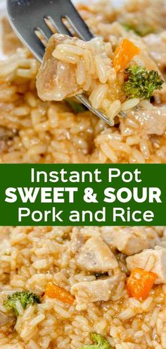 instant pot sweet and sour pork and rice