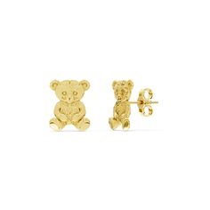 Gold Color Selection: Yellow Gold, White Gold, Rose Gold Gold KT: 8K, 10K, 14K, 18K 8K Gold Earrings Weight: 1.42 gr. 10K Gold Earrings Weight: 1.50 gr. 14K Gold Earrings Weight: 1.77 gr 18K Gold Earrings Weight: 2.18 gr. Add a touch of charm to your look with these adorable Teddy Gold Earrings! Handcrafted from high-quality gold, these earrings feature a delightful teddy bear design, perfect for animal lovers and anyone who enjoys playful, elegant jewelry. NOTE  : All of our jewelry pieces are crafted from Solid Gold. NOTE  : Since all jewelry is handcrafted, slight differences may occur in the final product. NOTE  : There may be different taxation charges in your country. Teddy Bear Design, Gold Animals, 18k Gold Earrings, Animal Earrings, Earrings Cute, Bear Design, Cute Bears, Elegant Jewelry, Gold Gold