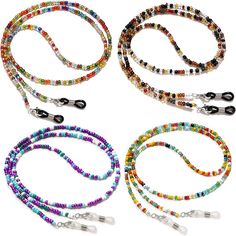 Amazon.com: BILIONE 4 PCS Acrylic Beaded Eyeglass Chains for Women Girls, Glasss Holder Strap, Premium Eye glasses Hanger Keeper Around Neck, Fashion Eyewear Accessory, Face Mask Chain Lanyard : Clothing, Shoes & Jewelry Eyeglass Strap, Glasses Strap, Sunglasses Strap, Glasses Chain, Beauty Lover