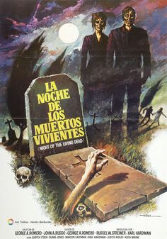 a movie poster for the film la noche de los muertos viventes